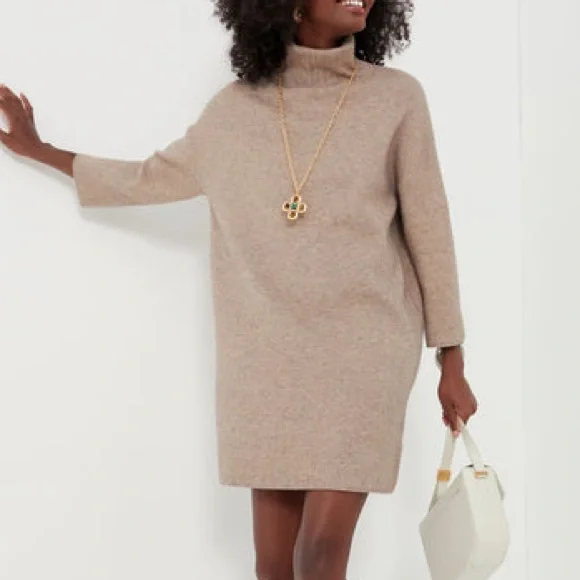 Pomander Place Tuckernuck Hazelwood Vivianne Dress Beige Tan Neutral Size Medium - Picture 3 of 14